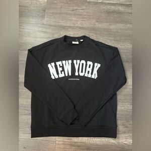 Scotch & Soda Black New York Crewneck Sweater